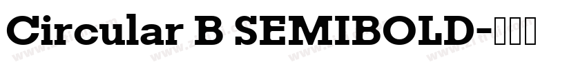 Circular B SEMIBOLD字体转换 Circular B SEMIBOLD字体转换